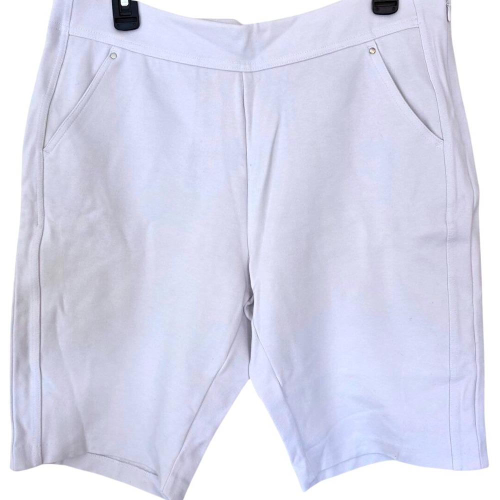 Greg Norman Womens White Side Zip Golf Shorts Size XL Stretch Performance‎ Sport